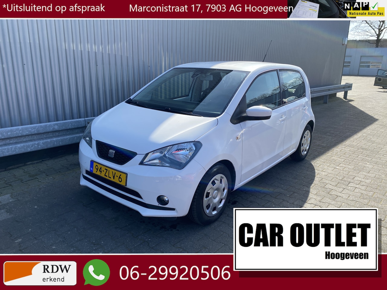 Seat Mii - 1.0 Style 5Drs Airco Nw APK 1ste Eig. --Inruil Mogelijk-- - AutoWereld.nl