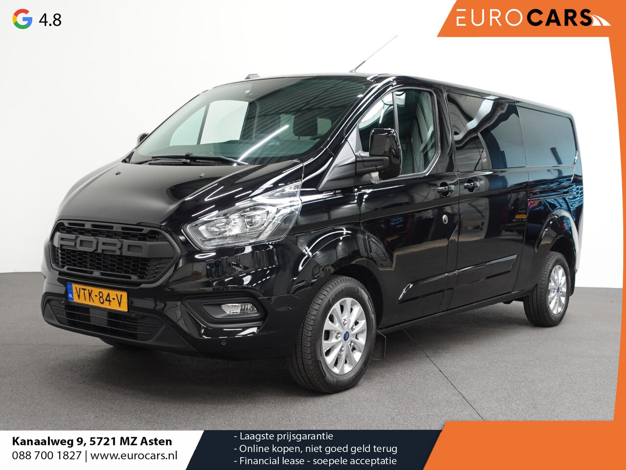Ford Transit Custom - 130pk Automaat L2H1 Limited Dubbele Cabine 2x Schuifdeur Raptor Edition Navigatie Airco Cr - AutoWereld.nl