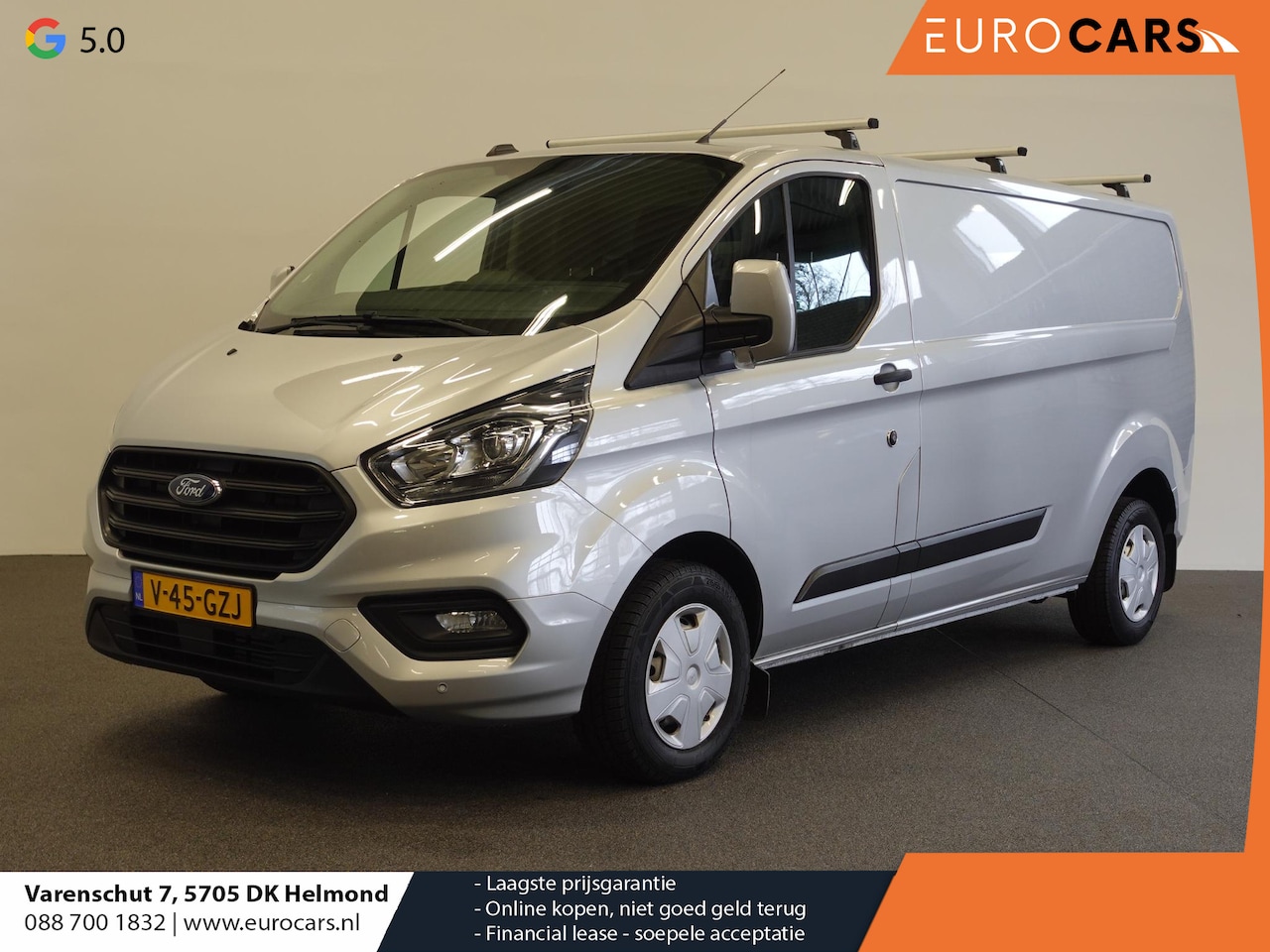 Ford Transit Custom - 131pk L2H1 Trend Trekhaak Airco Cruise control Parkeersensoren Dakdragers 3-Zits Euro6 - AutoWereld.nl