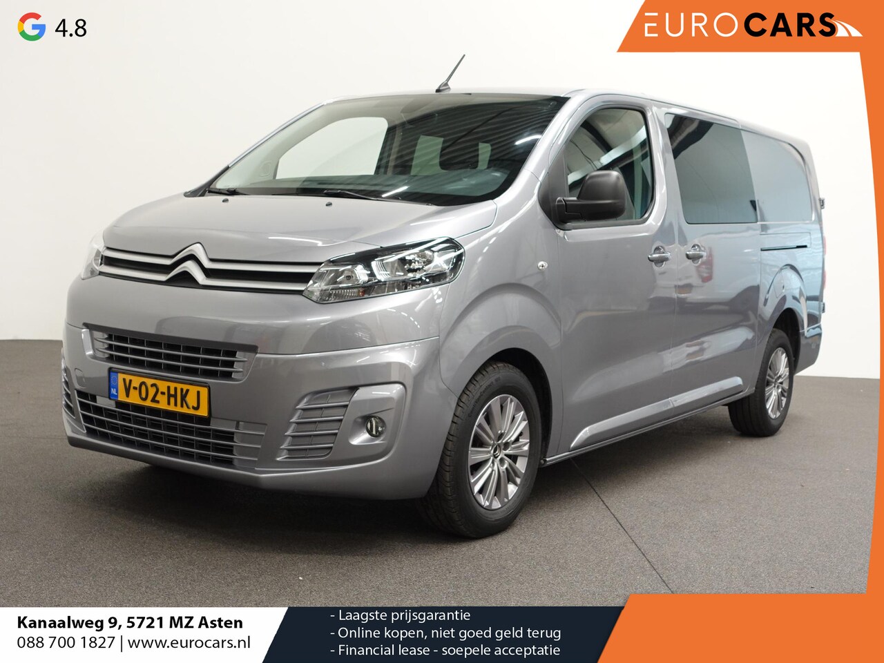 Citroën Jumpy - 2.0 145PK Automaat L3 Dubbele cabine 5 persoons Airco Cruise control 2x Schuifdeur - AutoWereld.nl