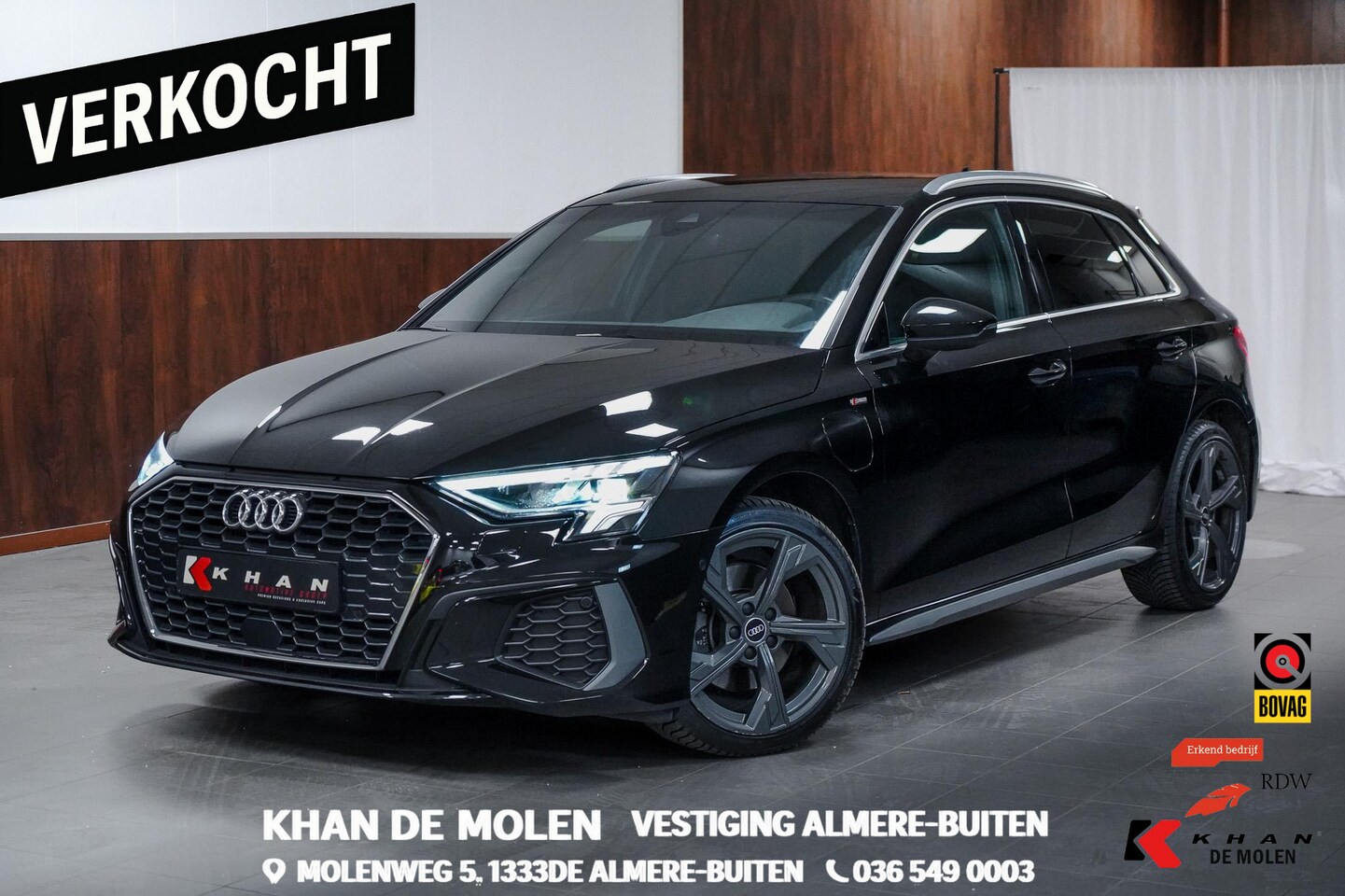 Audi A3 Sportback - 40 TFSI e 3x S-line Elektr. S-stoelen|Dodehoek|Leder|AllSeasonNieuw|B&O - AutoWereld.nl