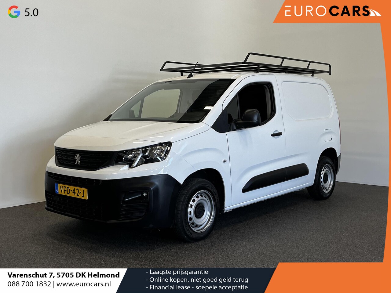 Peugeot Partner - 1.5 BlueHDI Premium Airco Carplay Navi Parkeersensoren Imperiaal Cruise Control - AutoWereld.nl