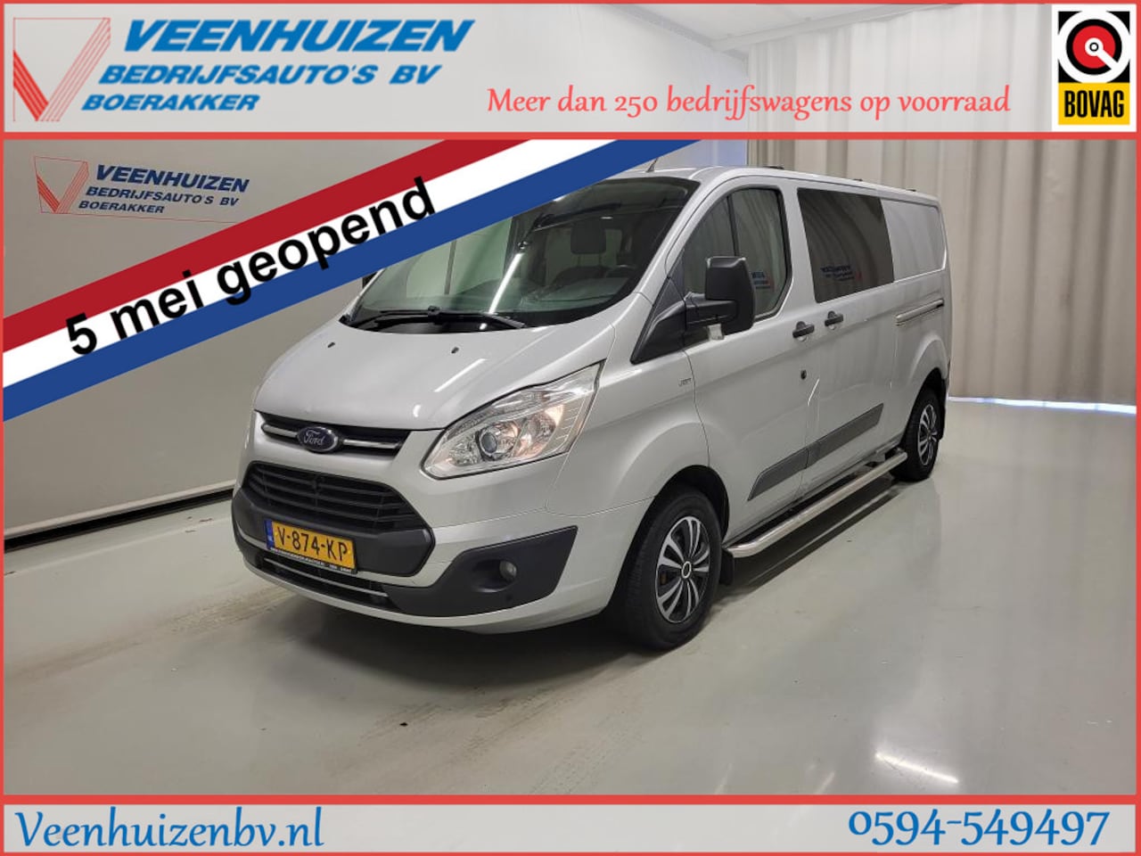 Ford Transit Custom - 2.0TDCI L2/H1 Dubbele Cabine Euro 6! - AutoWereld.nl
