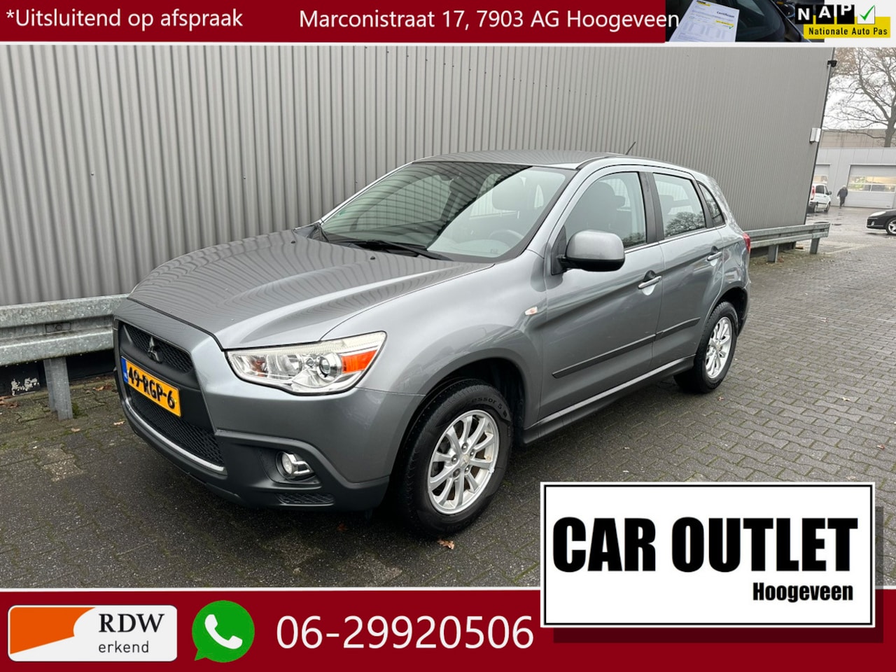 Mitsubishi ASX - 1.6 Intro Edition ClearTec NAP LM Airco, nw. APK – Inruil Mogelijk – - AutoWereld.nl