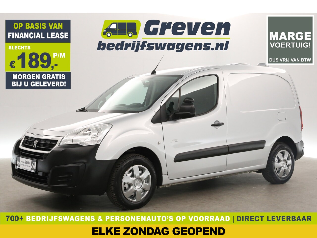 Peugeot Partner - 122 1.6 BlueHDi | MARGE! | Airco Cruise Carplay Navigatie PDC Elektrpakket Schuifdeur - AutoWereld.nl