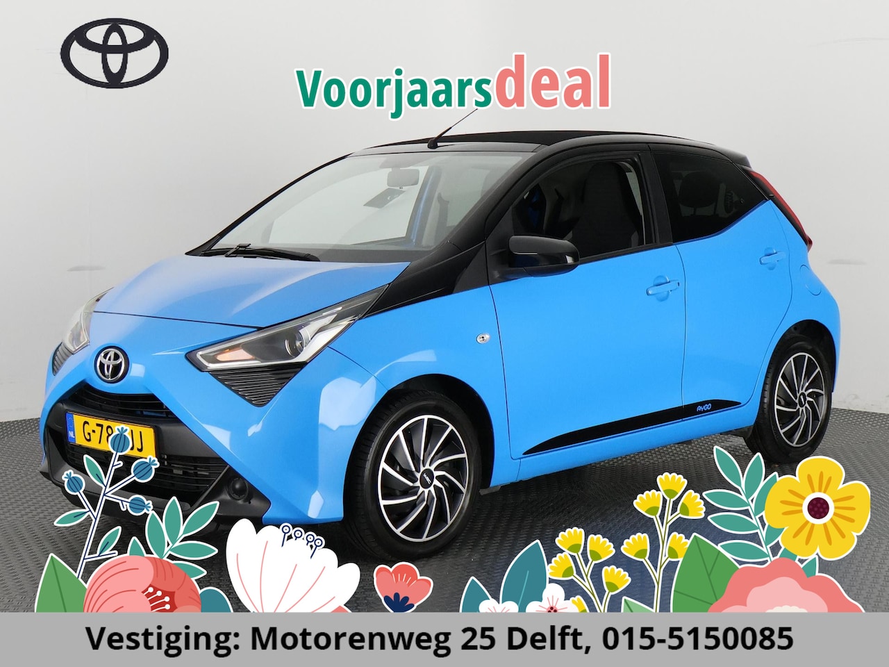 Toyota Aygo - 1.0 VVT-i X CABRIOLET BITONE AUTOMAAT BIJNA 2020.AIRCO.CARPLAY NAVIGATIE.GARANTIE TOT 10-2 - AutoWereld.nl