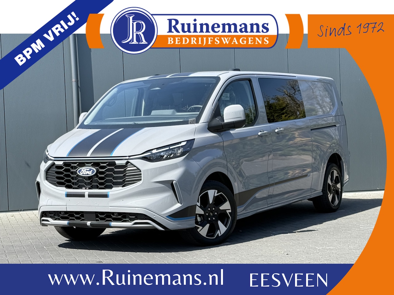 Ford Transit Custom - 2.0 TDCI 170 PK AUTOMAAT / L2H1 / Limited Sport / 6 PERS DUBBEL CABINE / 2x SCHUIFDEUR / C - AutoWereld.nl