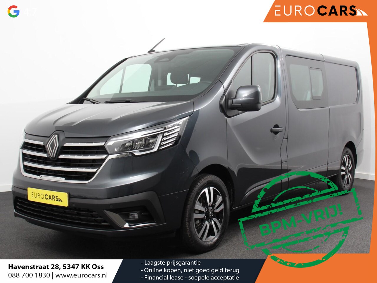 Renault Trafic - 2.0 Blue dC1 150 EDC T29 L2H1 Extra Dubbele Cabine Demo ! | Navigatie Airco Lichtmetalen v - AutoWereld.nl