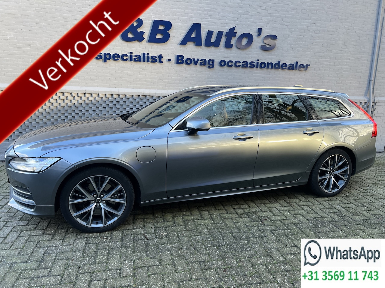 Volvo V90 - 2.0 T8 AWD Momentum Pro Leer Adaptive cruise Onderhoudsboekjes - AutoWereld.nl