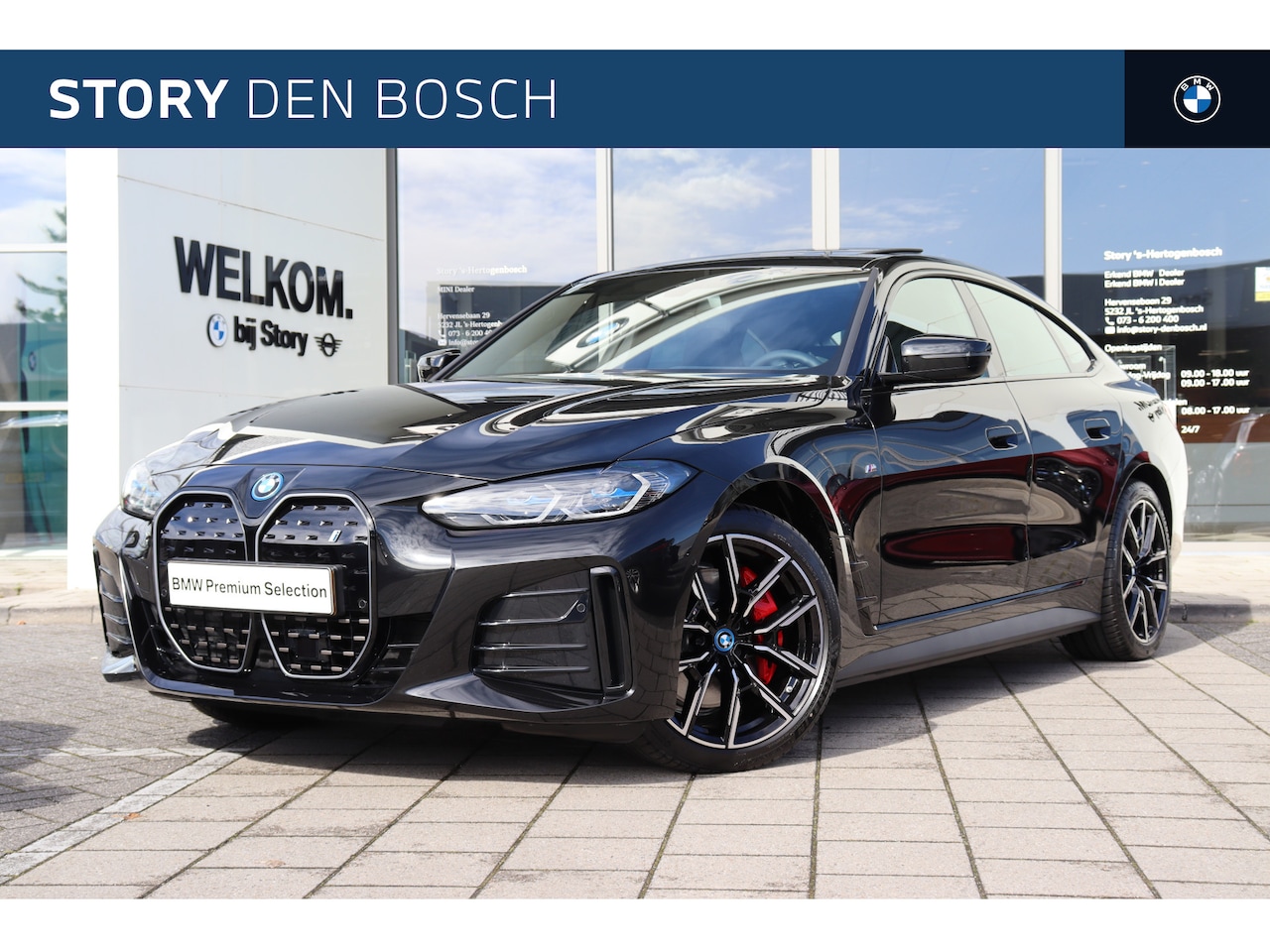 BMW i4 - eDrive40 High Executive M Sport / Schuif-kanteldak / Trekhaak / Laserlight / Active Cruise - AutoWereld.nl