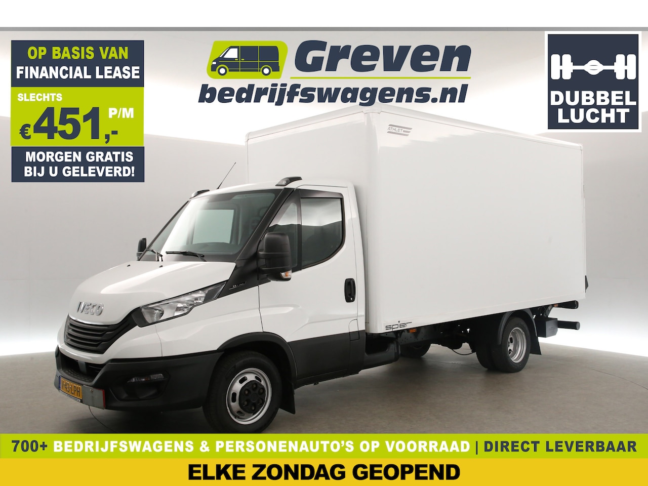 Iveco Daily - 35C16H 2.3 410 157PK Dubbellucht Laadklep Bakwagen Laadbak Airco PDC 3 Persoons - AutoWereld.nl