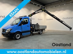 Mercedes-Benz Sprinter - 316 CDI RWD Open Laadbak / Hiab XS 033 D-2 Kraan PTO / Euro 6 / Knijpbak / Airco / Trekhaa