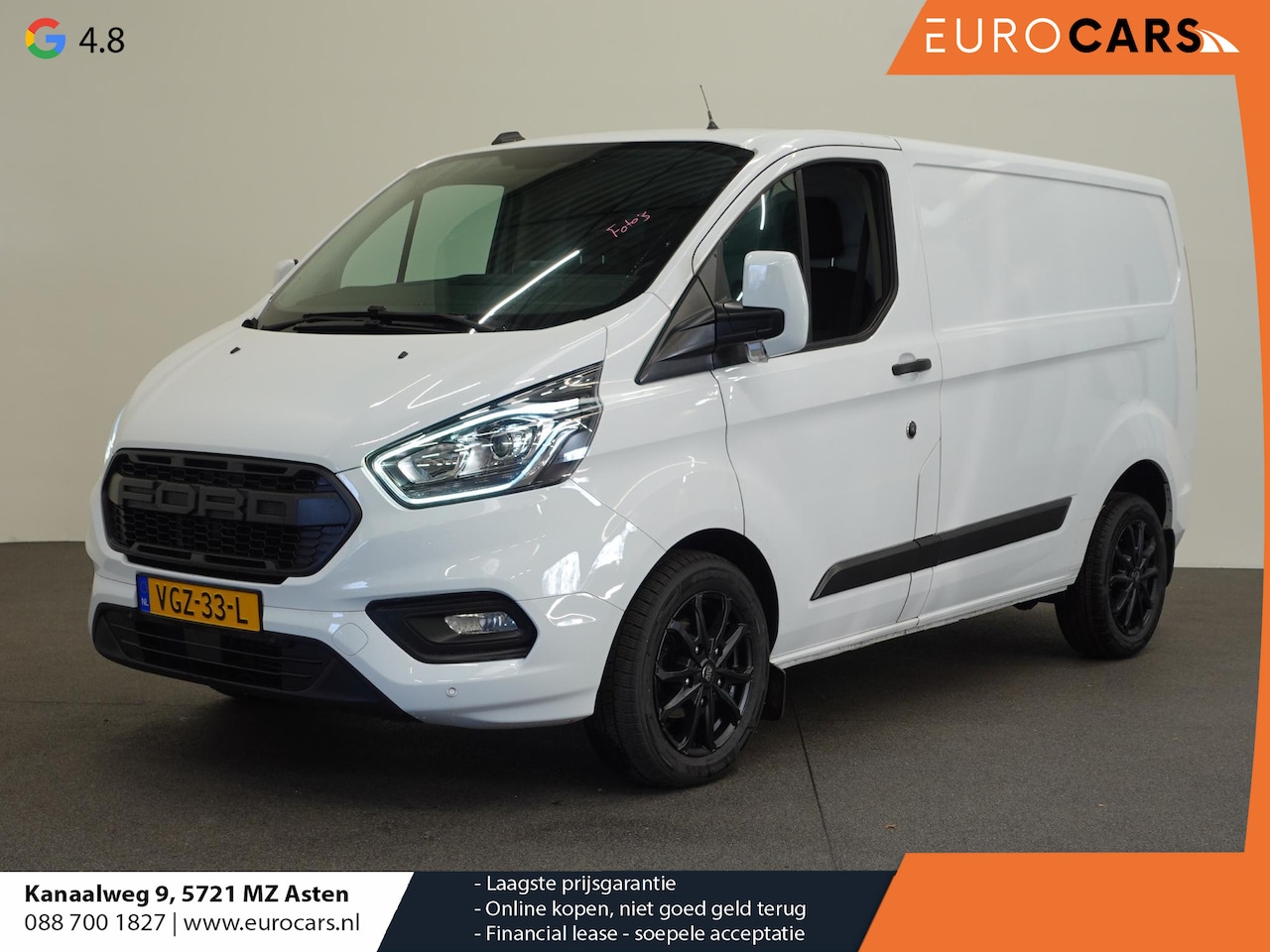 Ford Transit Custom - 130PK Automaat L1H1 Raptor Edition Navi Airco Bluetooth Cruise Trekhaak - AutoWereld.nl