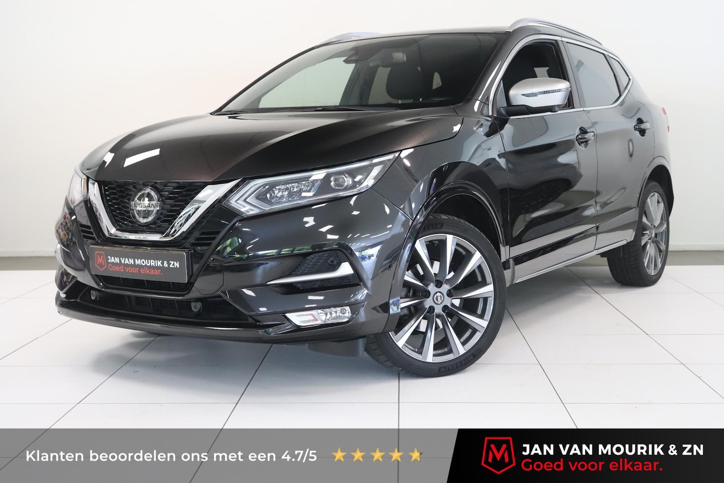 Nissan Qashqai - 1.3 DIG-T Tekna + | 360 Camera | Leder | Panoramadak | Trekhaak | Adaptieve Cruisecontrol - AutoWereld.nl