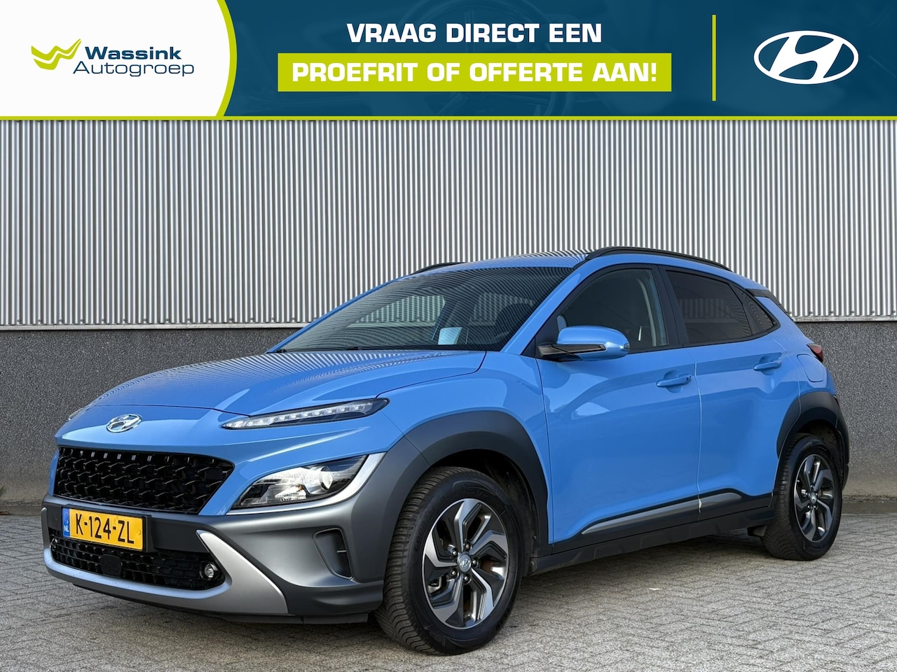 Hyundai Kona - 1.6 GDI HEV 141pk DCT Fashion Sky | Trekhaak (1300KG) | Schuif-/Kantel Dak | Krell Premium - AutoWereld.nl
