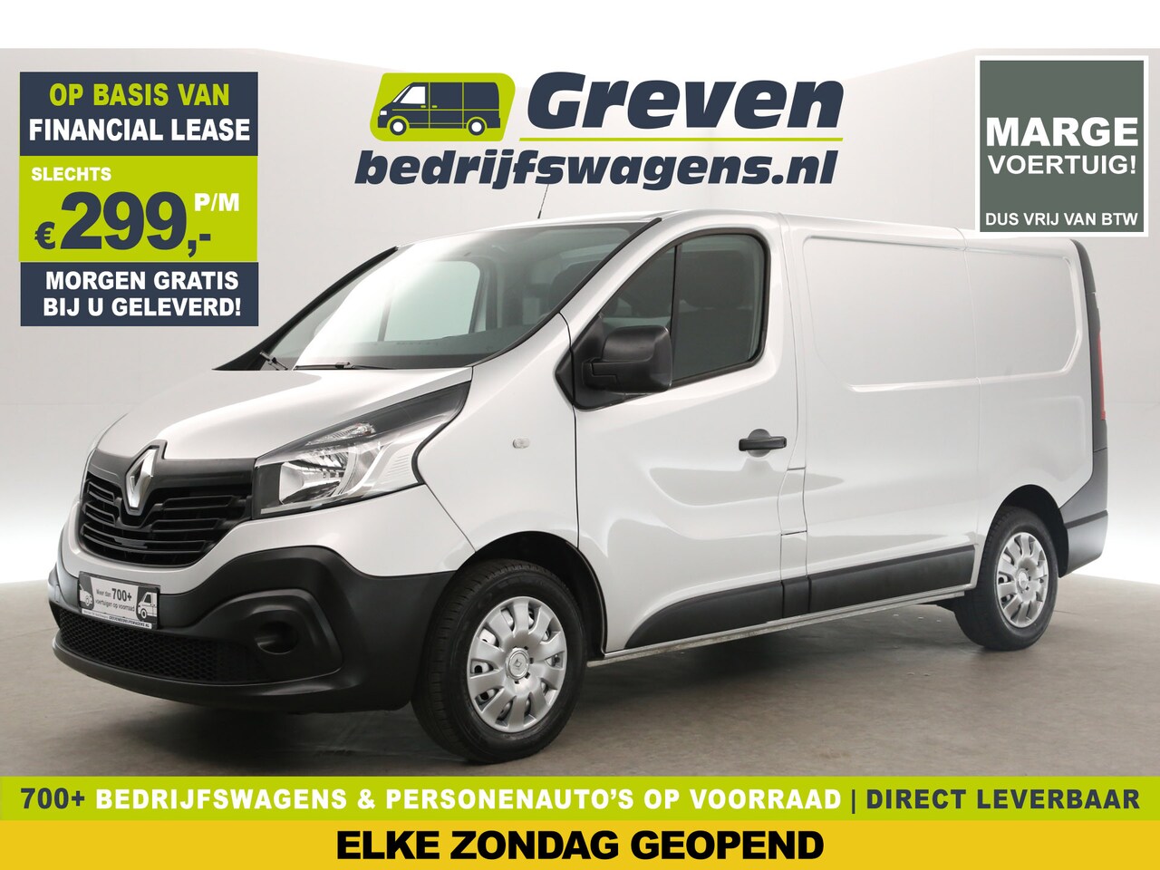 Renault Trafic - 1.6 dCi T27 L1H1 | MARGE! | Airco Cruise Navigatie Parkeersensoren Elekrpakket - AutoWereld.nl