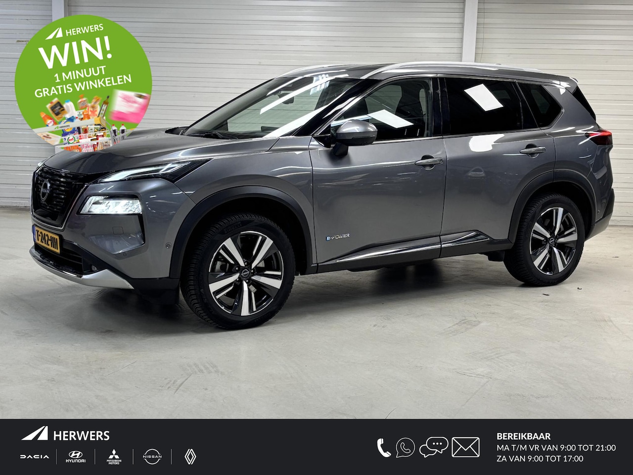 Nissan X-Trail - 1.5 e-4orce Tekna 4WD 7p. AUTOMAAT / trekhaak / Voorstoelen + stuurwiel verwarmd / Rondomz - AutoWereld.nl
