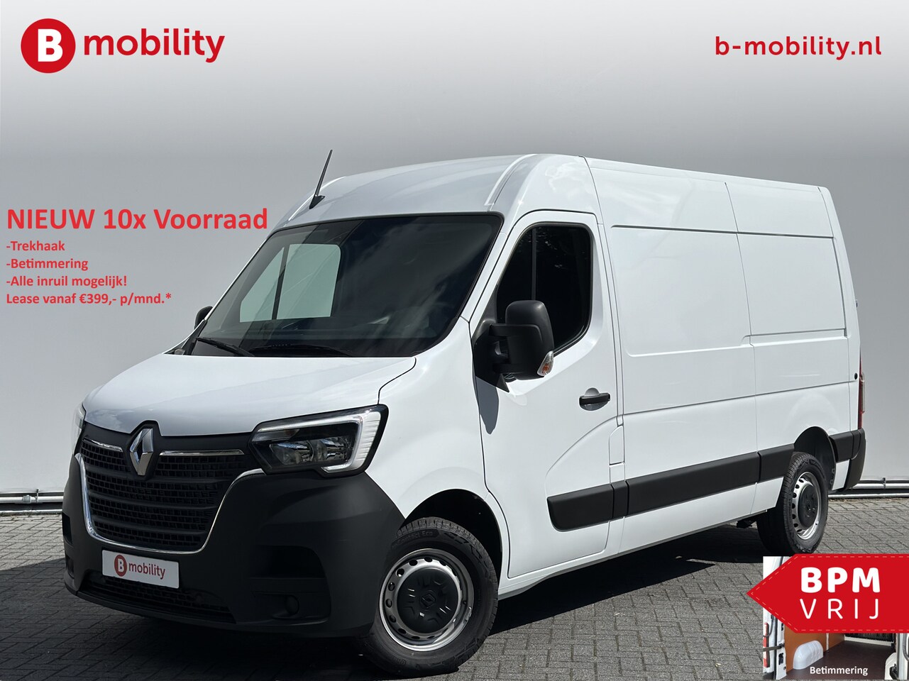 Renault Master - T35 2.3 dCi 135PK L2H2 Comfort Rijklaar! NIEUW 10x VOORRAAD | Trekhaak | Betimmering | Nav - AutoWereld.nl