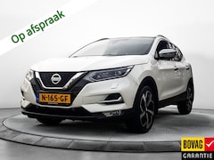 Nissan Qashqai - 1.3 DIG-T Tekna + (160 PK) Keurig-Onderh. BOVAG-Garantie. Panoramadak, Sportstoelen-Leer-V