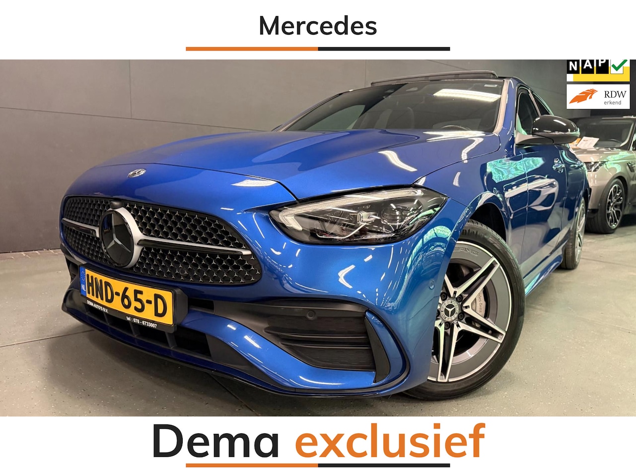 Mercedes-Benz C-klasse - 300 e AMG BLACK-LINE PANO/V-COCKPIT/NAVI/DAB/CARPLAY/CAM/// - AutoWereld.nl