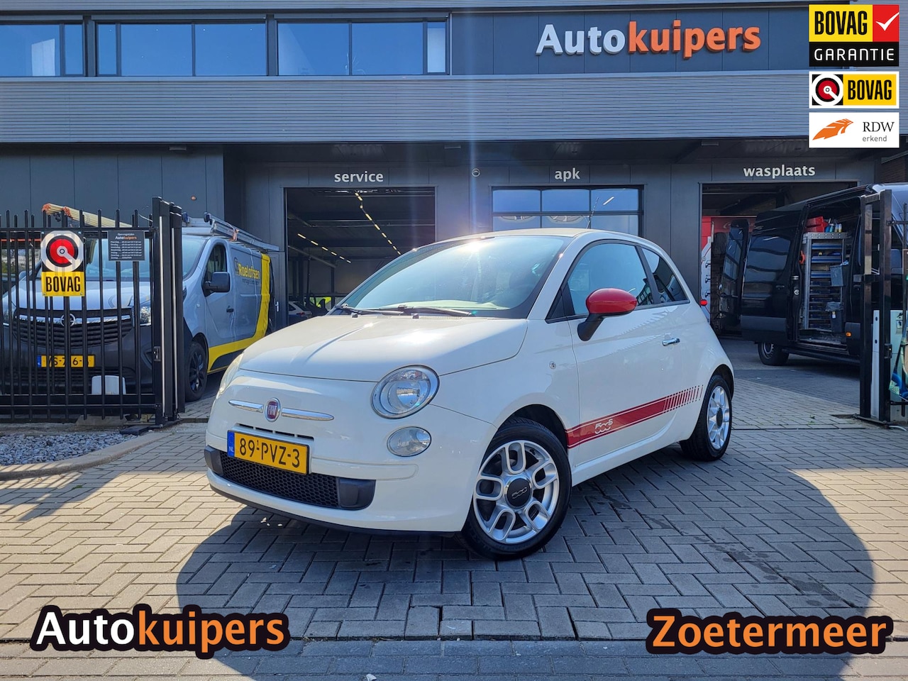 Fiat 500 - 1.2 Sport | AUTOMAAT | INCL. GARANTIE! | Met airco, sportstoelen, lichtmetalen velgen en e - AutoWereld.nl
