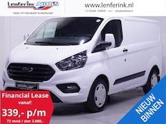 Ford Transit Custom - 2.0 TDCI 130 pk Aut. L1H1 Navi, Camera, BPM vrij Airco, Cruise Control, PDC V+A, 3-Zits