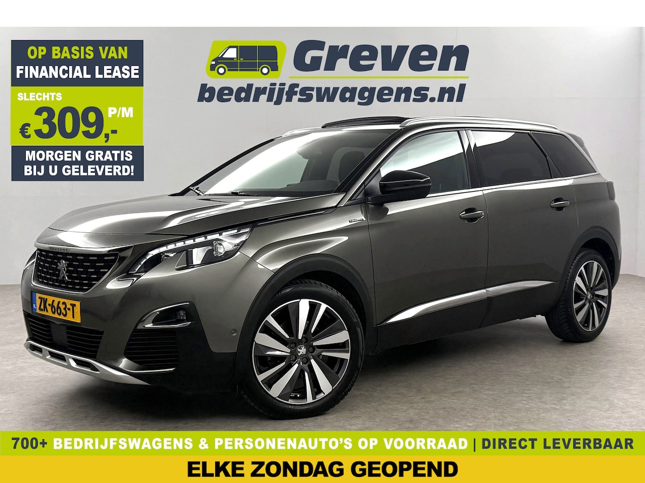 Peugeot 5008 - 1.2 PureTech GT-Line 7 Persoons Pano Sfeer 360Camera Virtual Carplay LED Clima Cruise Navi - AutoWereld.nl