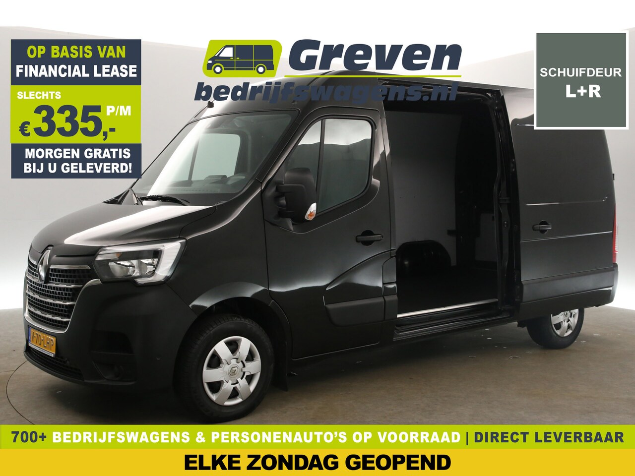 Renault Master - T33 2.3 dCi L2H2 150PK Airco Camera Cruise 2xSchuifdeur LED PDC 3 Persoons Elektrpakket Tr - AutoWereld.nl
