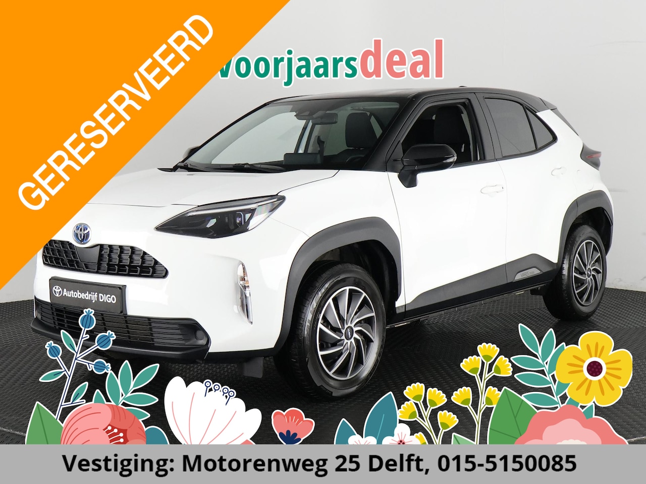 Toyota Yaris Cross - 1.5 HYBRID BI-TONE MET LUXERY PACK CLOUD NAVIGATIE .CLIMA.CRUISE.KEYLESS.GARANTIE TOT 2032 - AutoWereld.nl