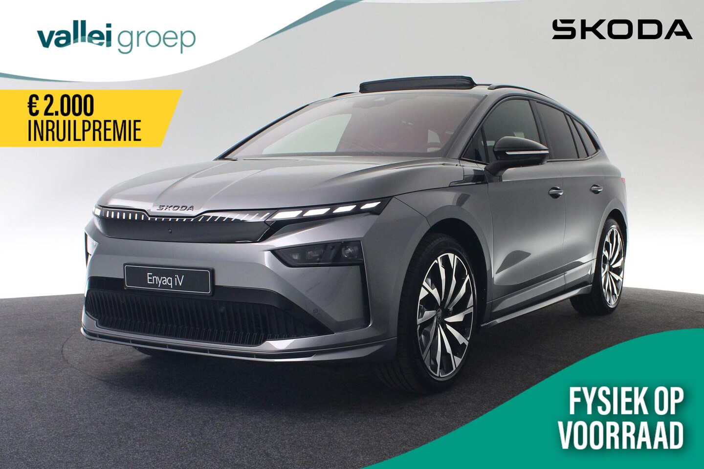 Skoda Enyaq iV - Sportline 210 kW / 286 pk | Matrix LED koplampen | 360 Camera | Trekhaak | Pano | HUD | 21 - AutoWereld.nl