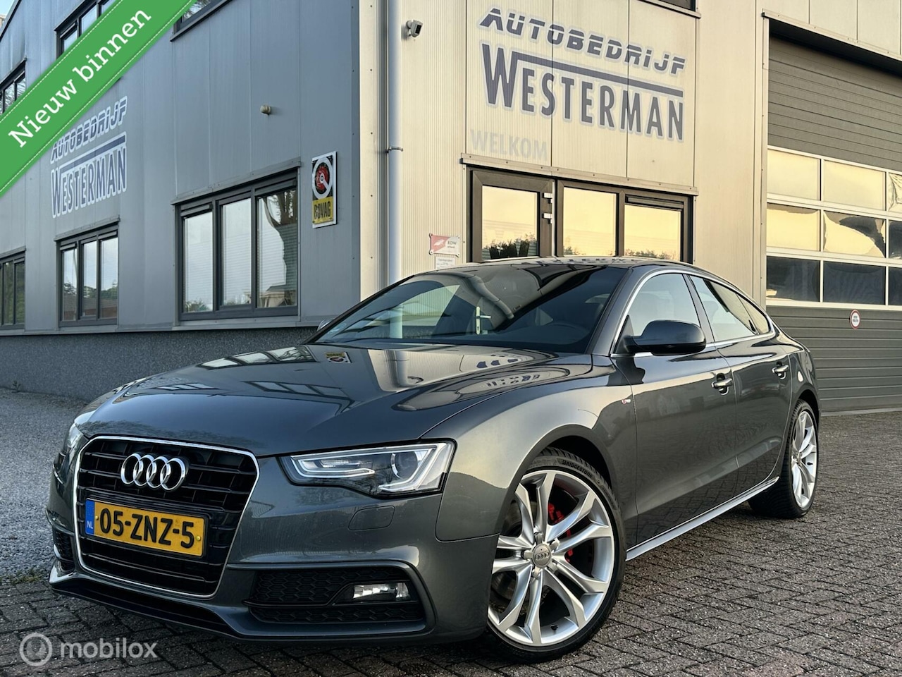 Audi A5 Sportback - - 1.8 TFSI 170pk Aut S-line Daytona grijs Navi - AutoWereld.nl
