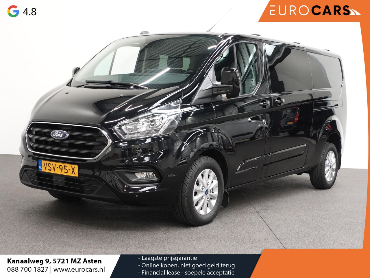 Ford Transit Custom - 300 2.0 TDCI L2H1 Limited Dubbele cabine Automaat Navi Airco 2x Schuifdeuren Trekhaak Park - AutoWereld.nl