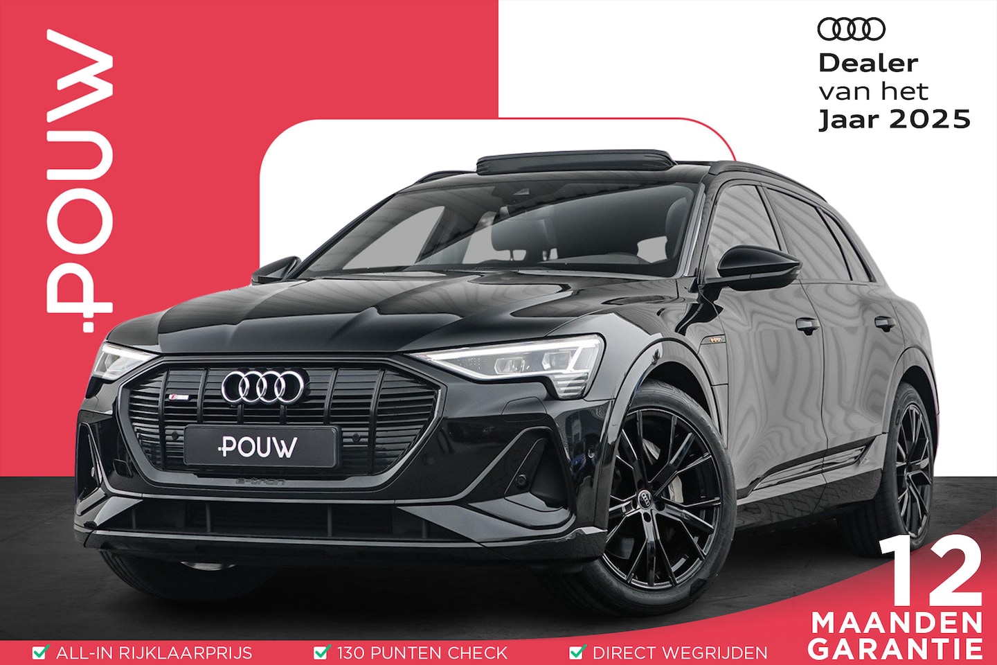 Audi e-tron - 50 313pk quattro Launch Edition Black 71 kWh | Panoramadak | Luchtvering - AutoWereld.nl