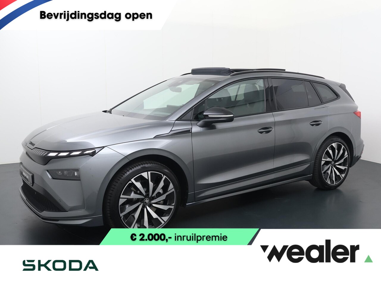Skoda Enyaq iV - 85 Sportline Elektromotor 286 PK | 21" lichtmetalen velgen | Trekhaak | Head-Up Display | - AutoWereld.nl