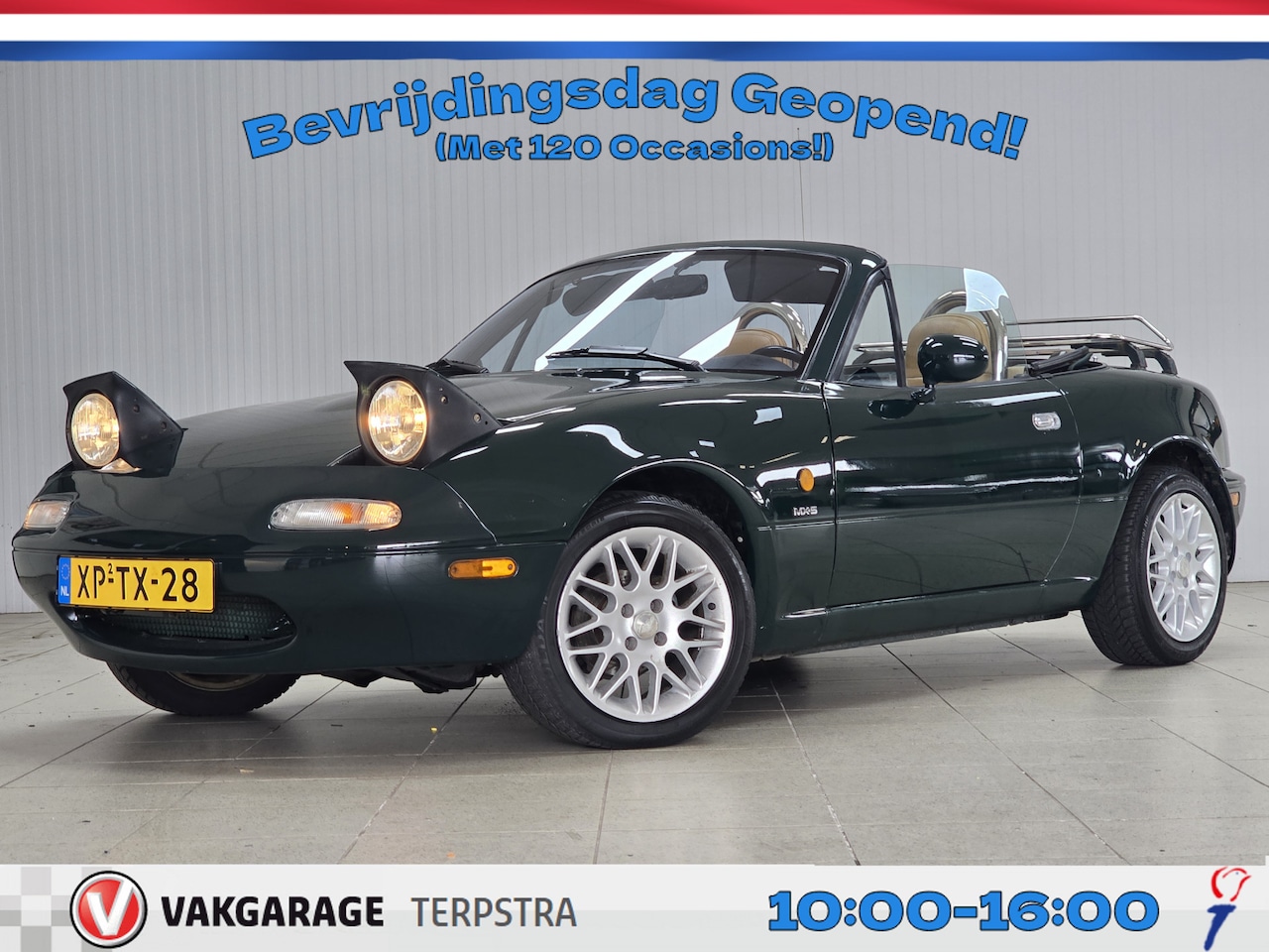 Mazda MX-5 - 1.6i-16V/ APK 03-2026!/ LEDER!/ Bluetooth/ Stuurbekr./ Elek. Ramen/ AUX & USB/ 15'' LMV/ M - AutoWereld.nl