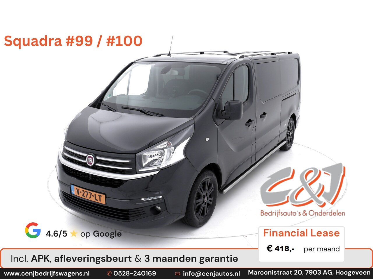 Fiat Talento - 1.6 MJ L2H1 Dubbele Cabine SX Fiat Talento 1.6 MJ L2H1 Dubbele Cabine  SX squadra #99 luxe - AutoWereld.nl