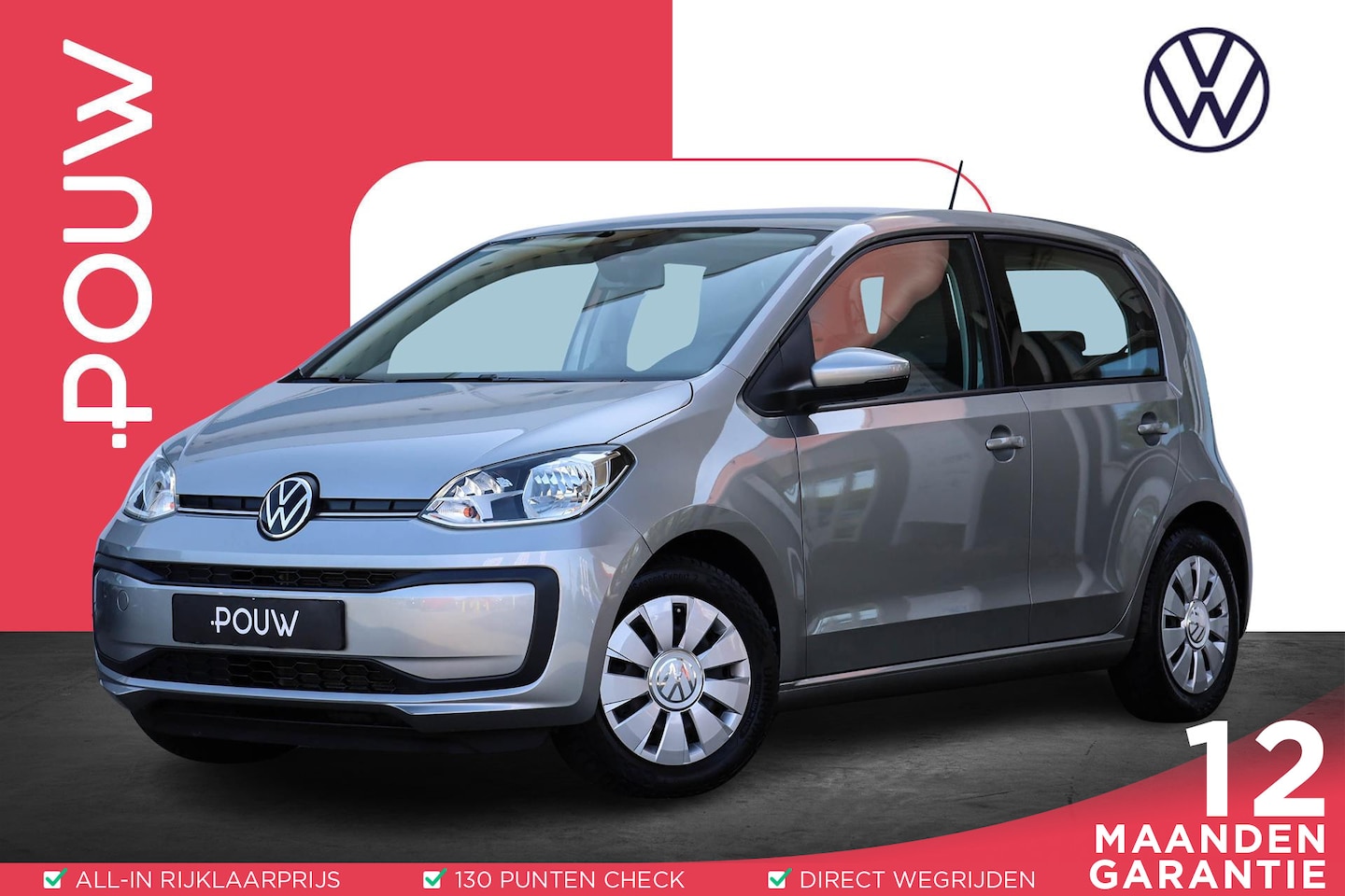 Volkswagen Up! - 1.0 65pk | Airco | DAB+ | Bluetooth | All-Season Banden | Elektrische Ramen - AutoWereld.nl