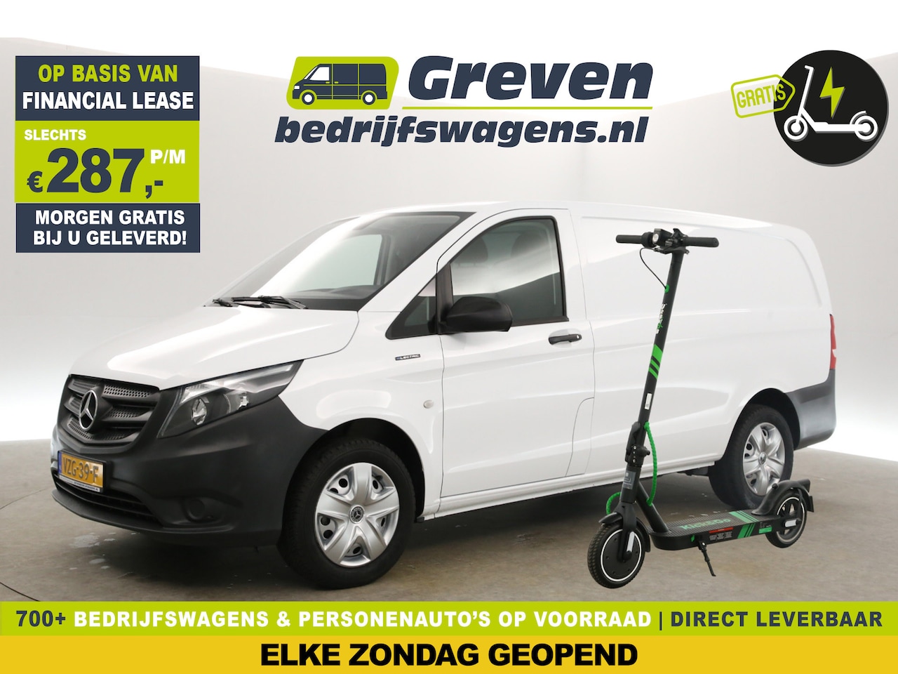 Mercedes-Benz eVito - Lang 41 kWh | GRATIS E-Step! | Elektrisch | EMISSIEVRIJE ZONE | Airco Camera Stoelverw. El - AutoWereld.nl