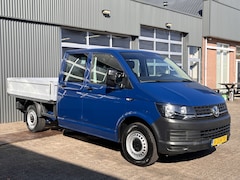 Volkswagen Transporter - 2.0 TDI L2H1 DC Euro 6 Pick up open laadbak Pick-up Airco Telefoonverbinding 6-Persoons 1e