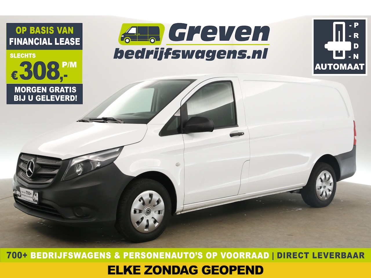 Mercedes-Benz Vito - 114 CDI Lang Automaat Airco Cruise Stoelverwarming 3 Persoons Elektrpakket Achterklep - AutoWereld.nl