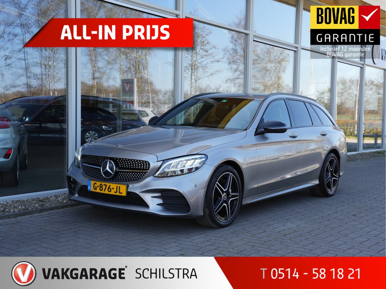 Mercedes-Benz C-klasse Estate - 160 Business Solution AMG Night Automaat | Navigatie | LED | Camera - AutoWereld.nl