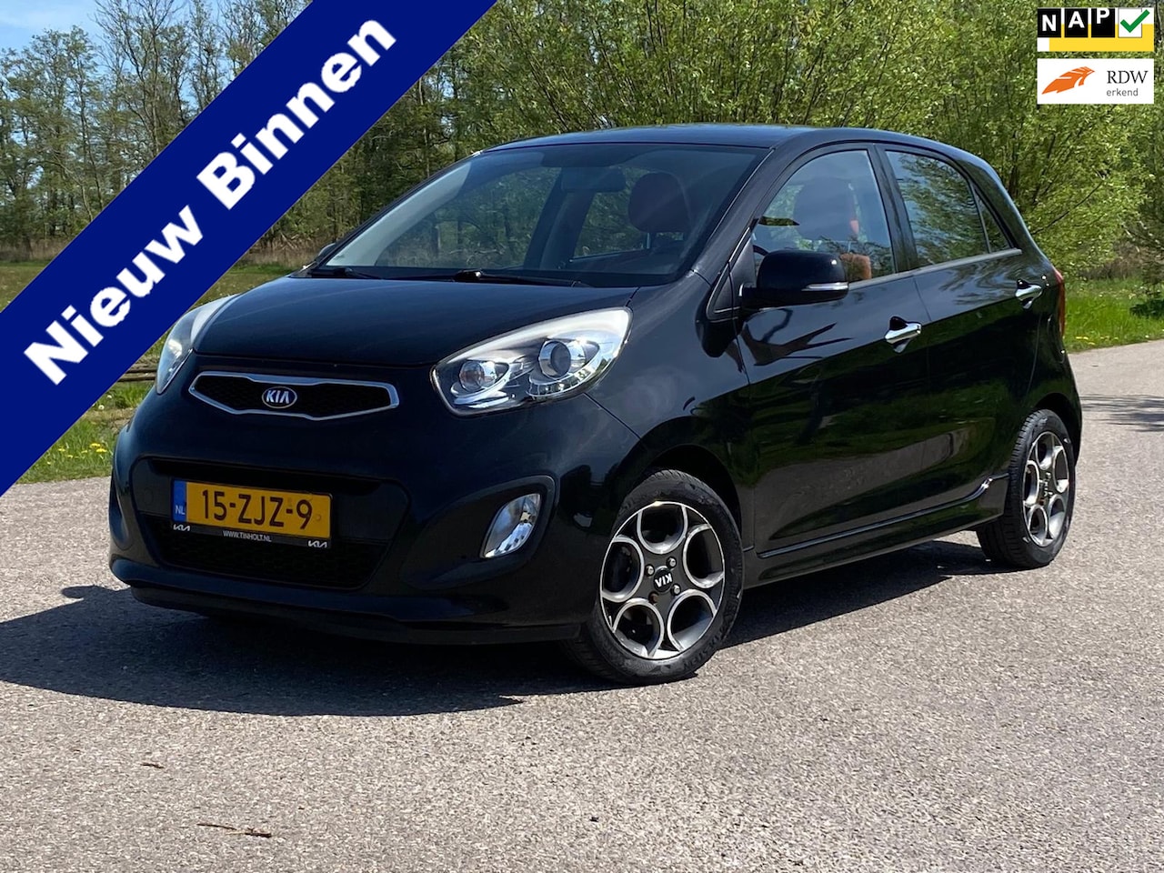 Kia Picanto - 1.0 CVVT Design Edition 5DRS LEDER-INT AIRCO NAP DEALER ONDERHOUDEN - AutoWereld.nl