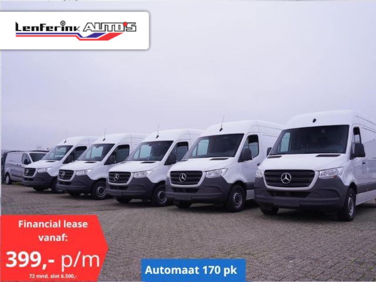 Mercedes-Benz Sprinter - 317 CDI 170 pk Aut. L2H2 Navi va 399,- p/m Camera, Apple Carplay, PDC V+A, Laadruimte Pakk - AutoWereld.nl