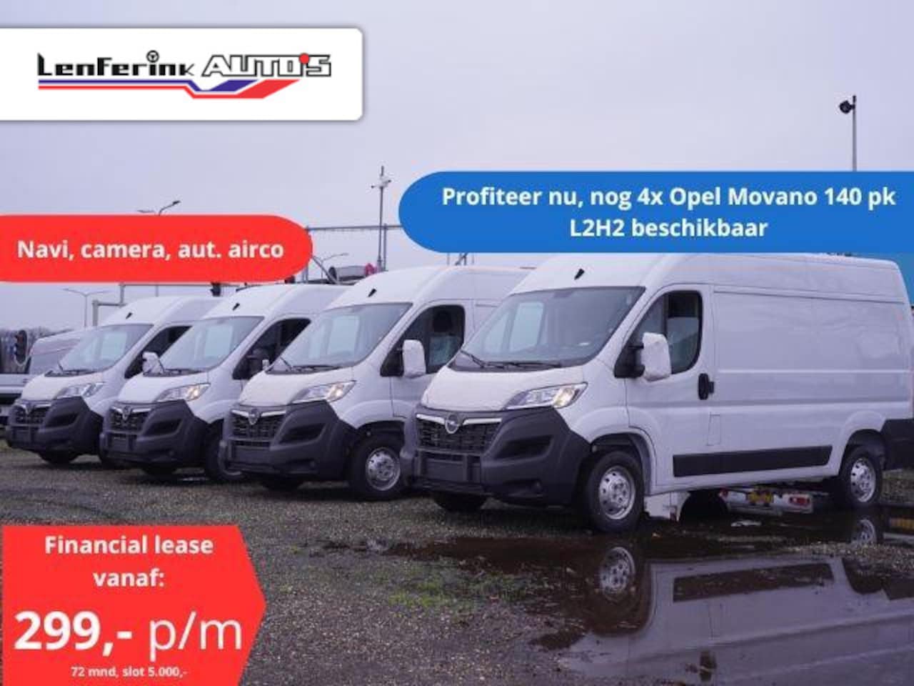 Opel Movano - 2.2D 140 pk L2H2 va 299,- p/mnd Navi, Camera Apple Carplay, Cruise Control, Airco ECC, Nie - AutoWereld.nl