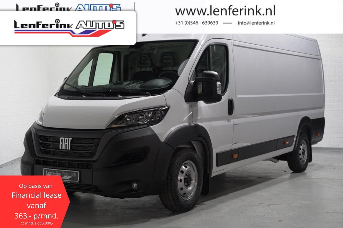 Fiat Ducato - 2.2 MultiJet 140 pk L4H2 Airco, va 363,- p/mnd Cruise control, DAB+, PDC achter, 3-Zits, N - AutoWereld.nl
