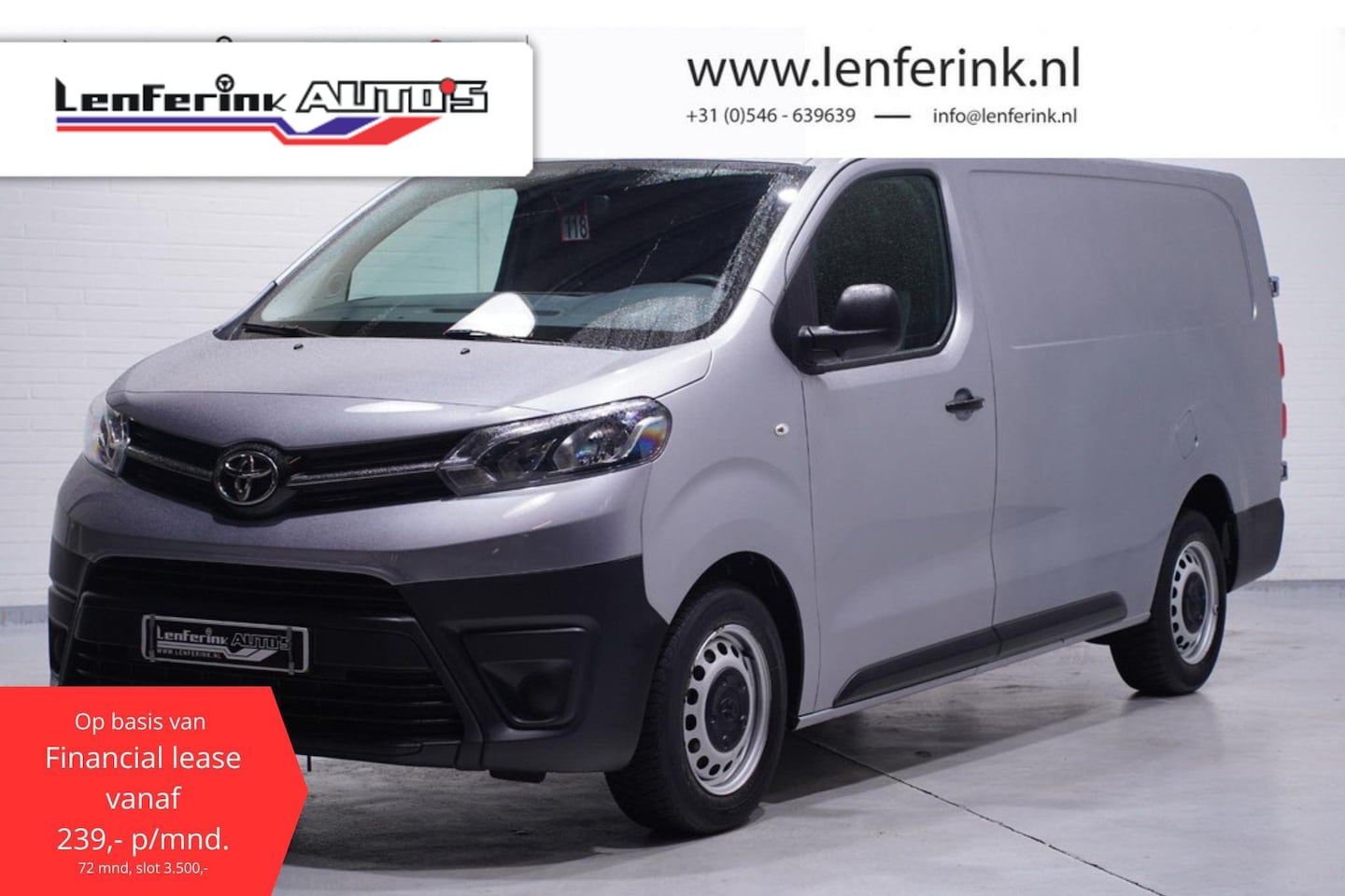 Toyota ProAce - 2.0 D-4D 122 pk L3 va 239,- p/mnd, Navi, Trekhaak Toyota PROACE Worker 2.0 D-4D 122 pk L3 - AutoWereld.nl
