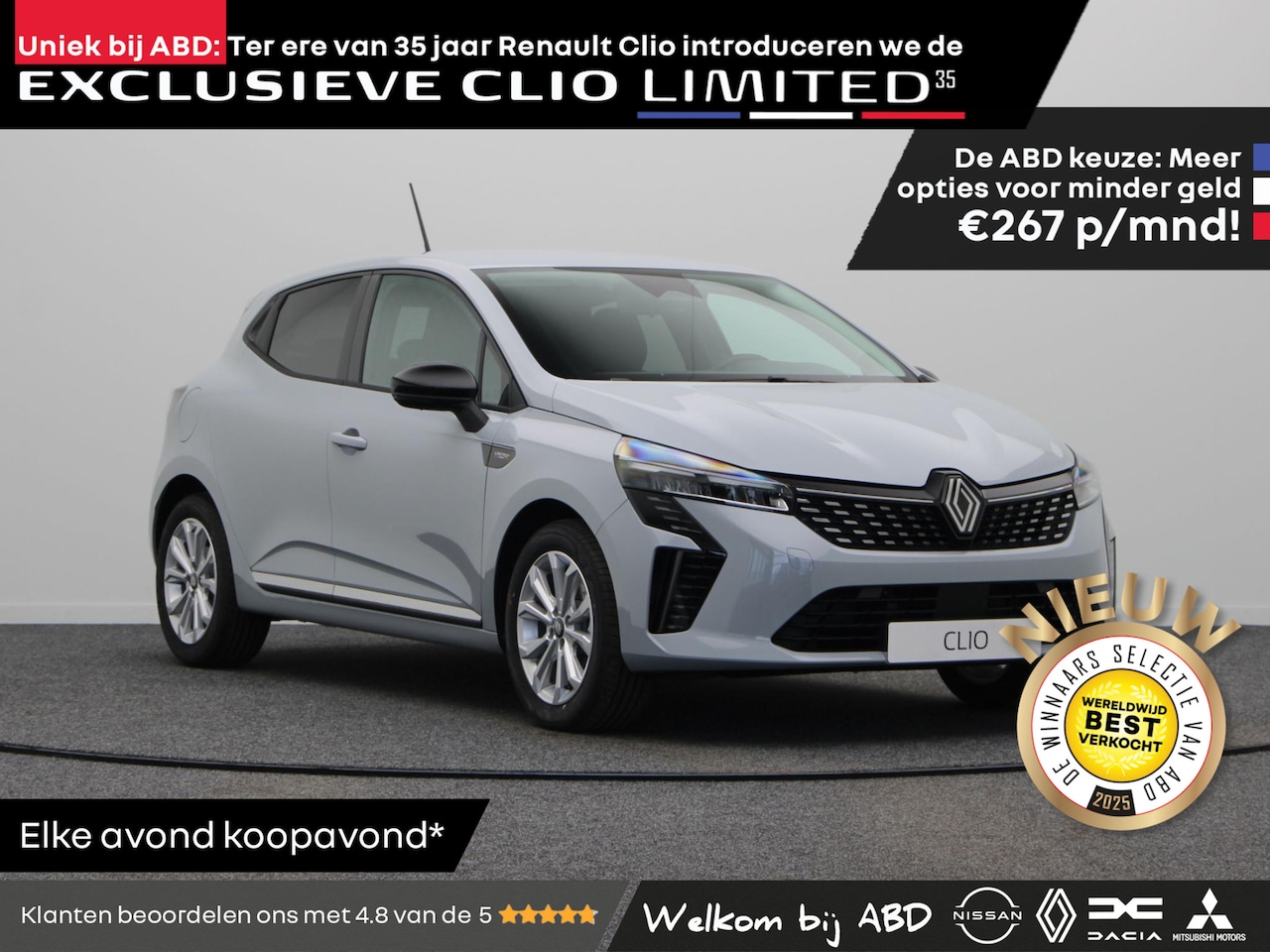 Renault Clio - Limited 35 E-Tech Full Hybrid 145 | Uniek bij ABD | 35-jarige jubileumeditie | Limited 35 - AutoWereld.nl