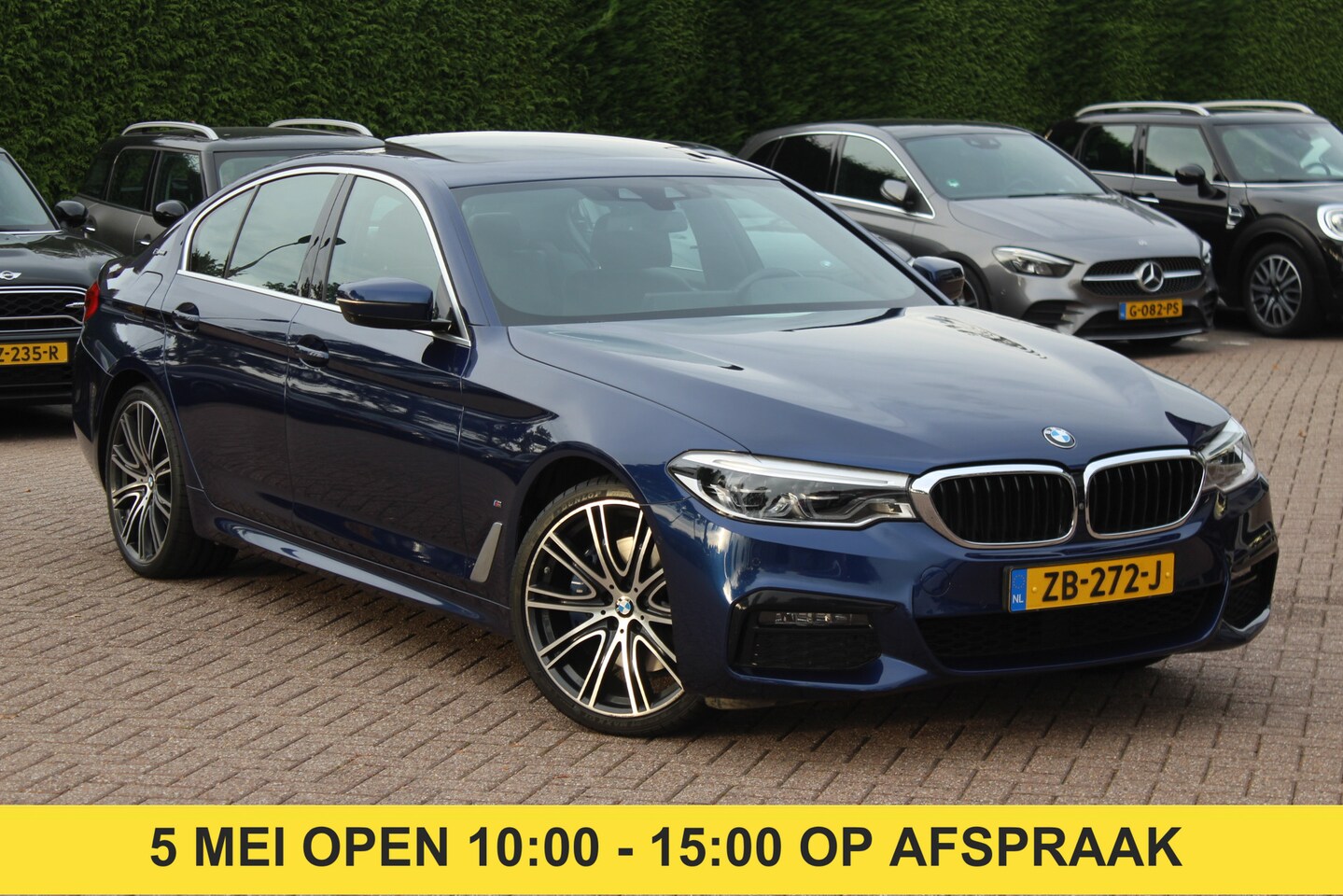 BMW 5-serie - 530e iPerformance High Exe. M Sport / Schuifdak / 360Camera / Leder / Navigatie / Dodehoek - AutoWereld.nl