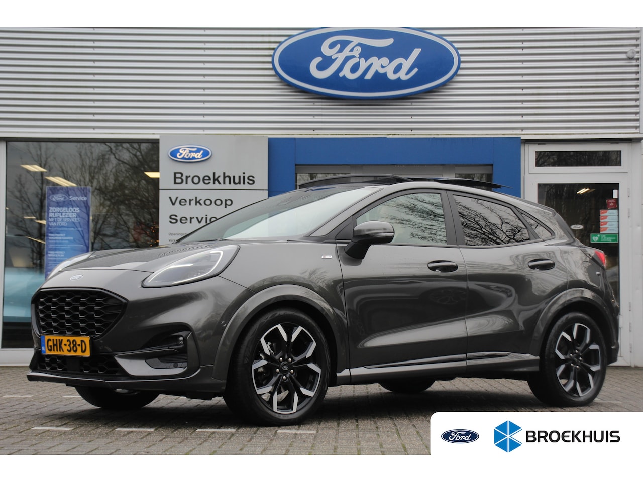 Ford Puma - Ford 1.0EB 155PK HYBRID ST-LINE X | DEALER OH! | PANODAK | LEDER | ADAPTIVE CRUISE | BLIS - AutoWereld.nl