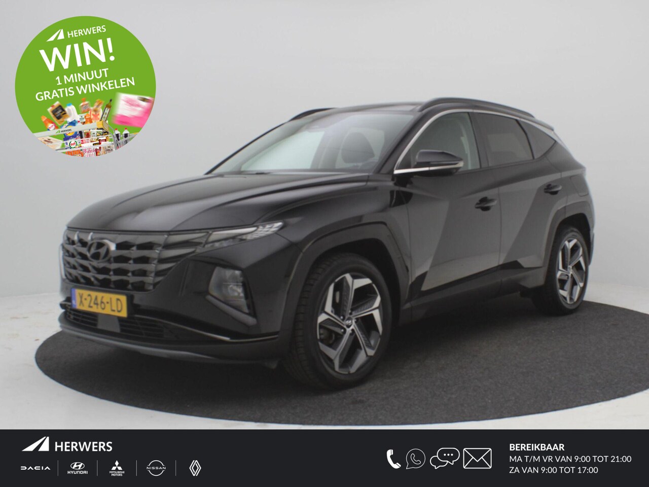 Hyundai Tucson - 1.6 T-GDI HEV Premium Sky AUTOMAAT / GROOT Glazenschuif-kanteldak / 19" LMV / Adaptieve Cr - AutoWereld.nl